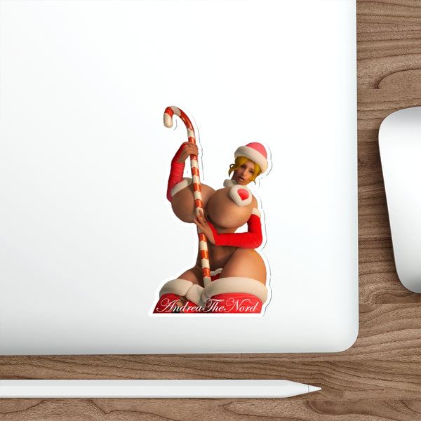 Candy Cane Christmas Andrea Sticker