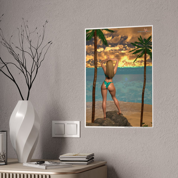 Beach Cliff Andrea Poster